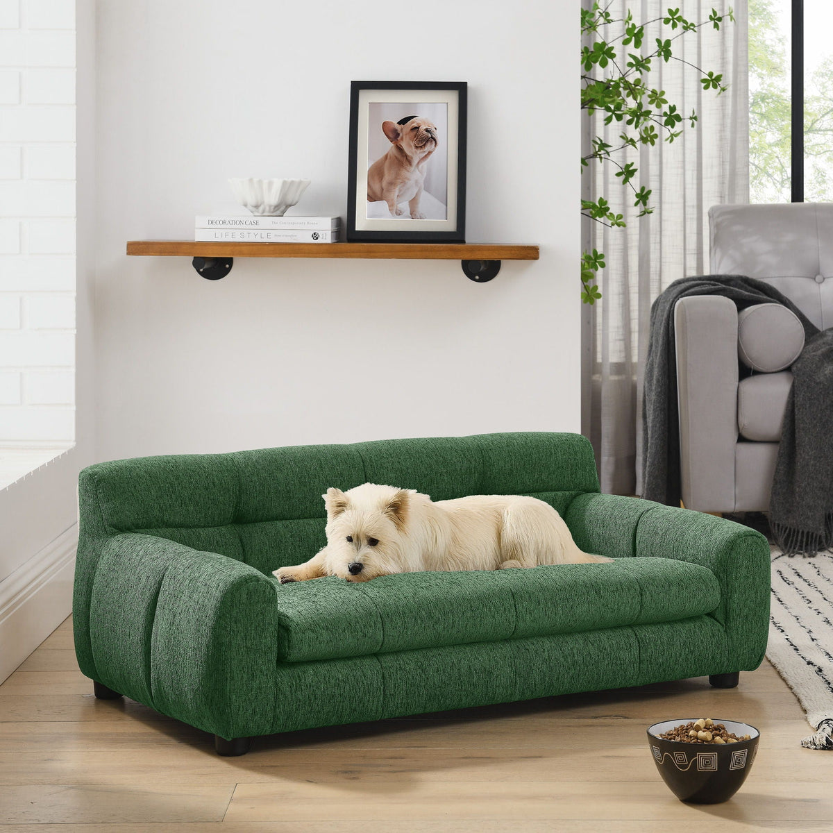 Modern Pet Sofa With Backrest And Armrests