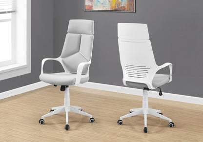 Ergonomic Swivel Office Chair with Adjustable Height & Armrests – Black or Gray