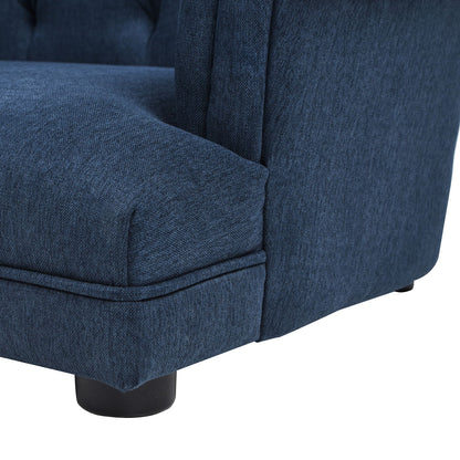 Chesterfield Dog Sofa Bed with High-Performance Upholstery - Medium
