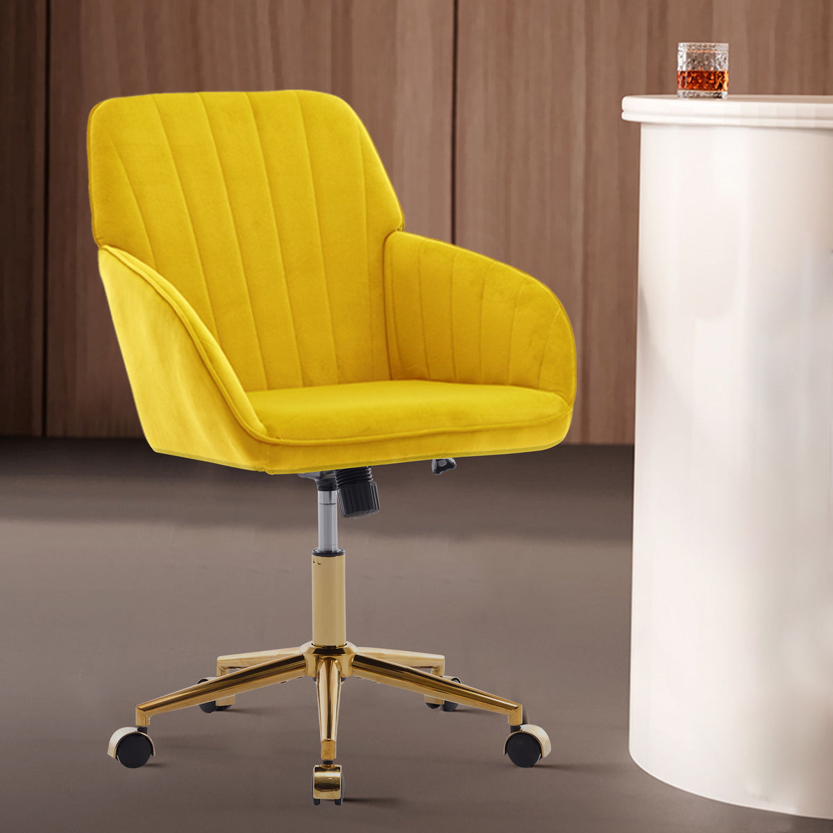 Ergonomic Swivel Office Chair with Memory Foam Seat - Multiple Colors