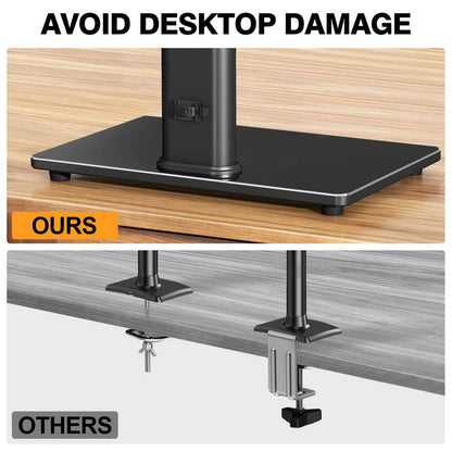 11.8 In. X 18.4 In. Free-Standing Monitor Riser, Height Adjustable Desk Accessories for 13-32 In. Screens, Black
