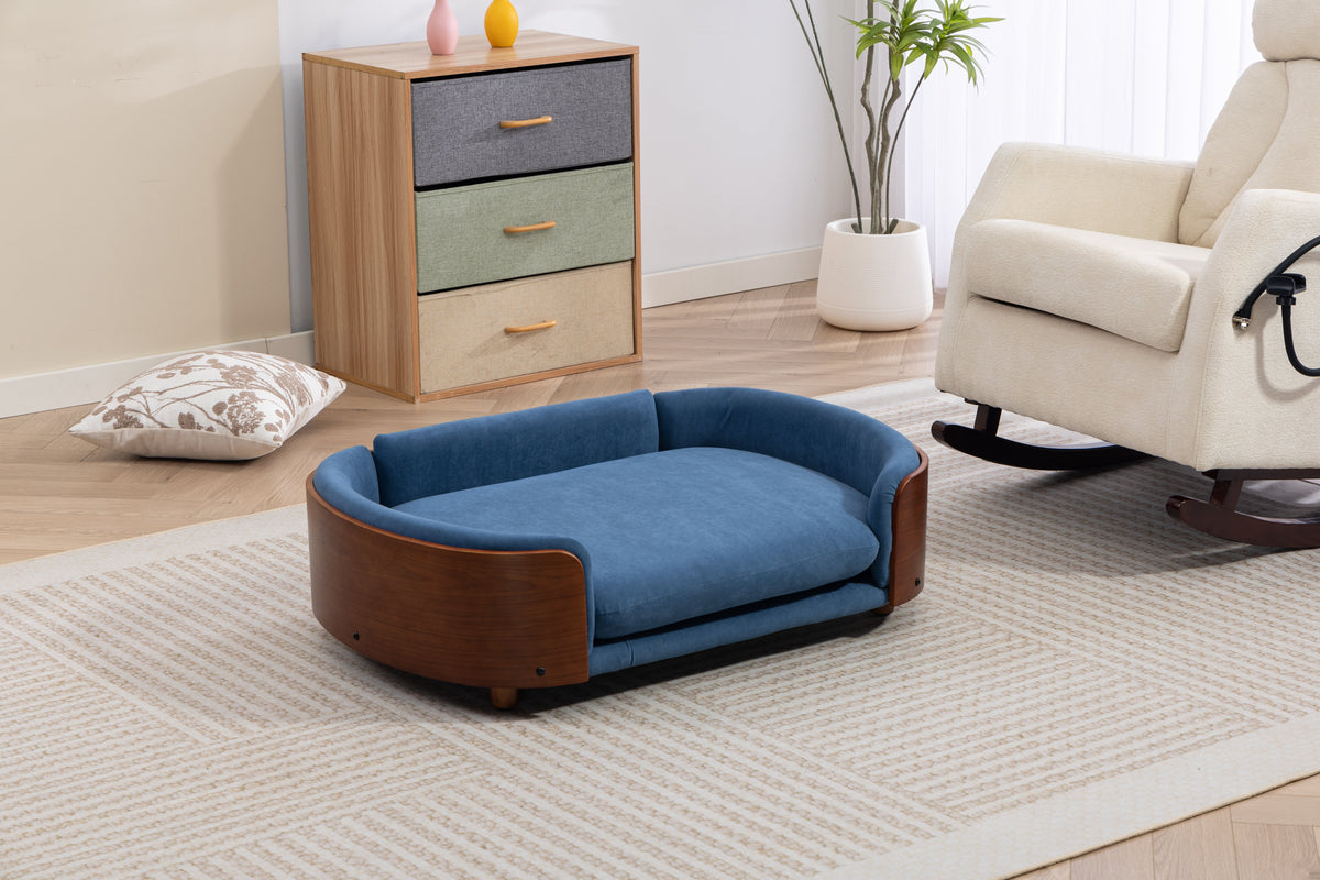 Scandinavian Dog Sofa with Solid Wood Legs