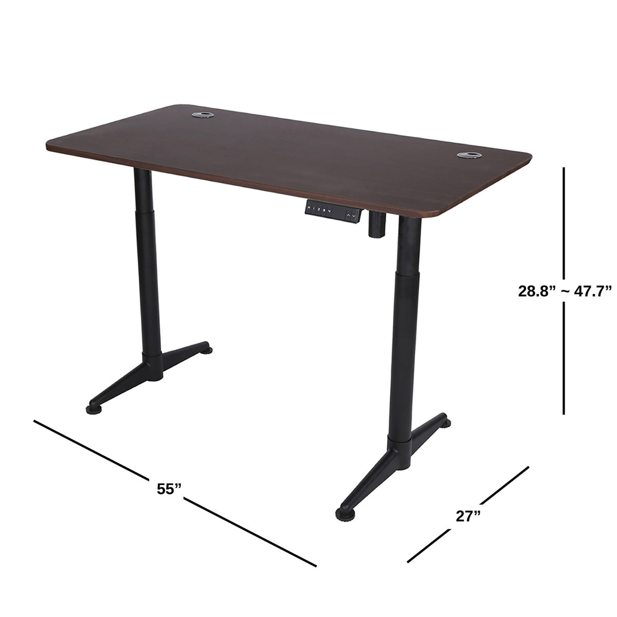 Apexdesk Vortex M Series 55" X 27" Height Adjustable Desk