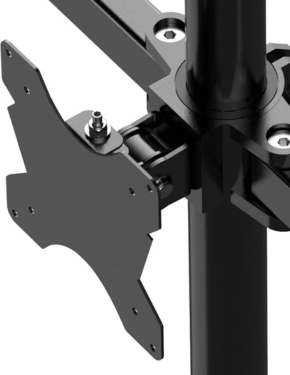 Premium Triple Monitor Desk Mount - Standard Pattern Fits 13" - 27" LED LCD Flat Computer Screen - Three Articulated Full Motion Adjustable Arms - Grommet and C Clamp - Black (R DM3)