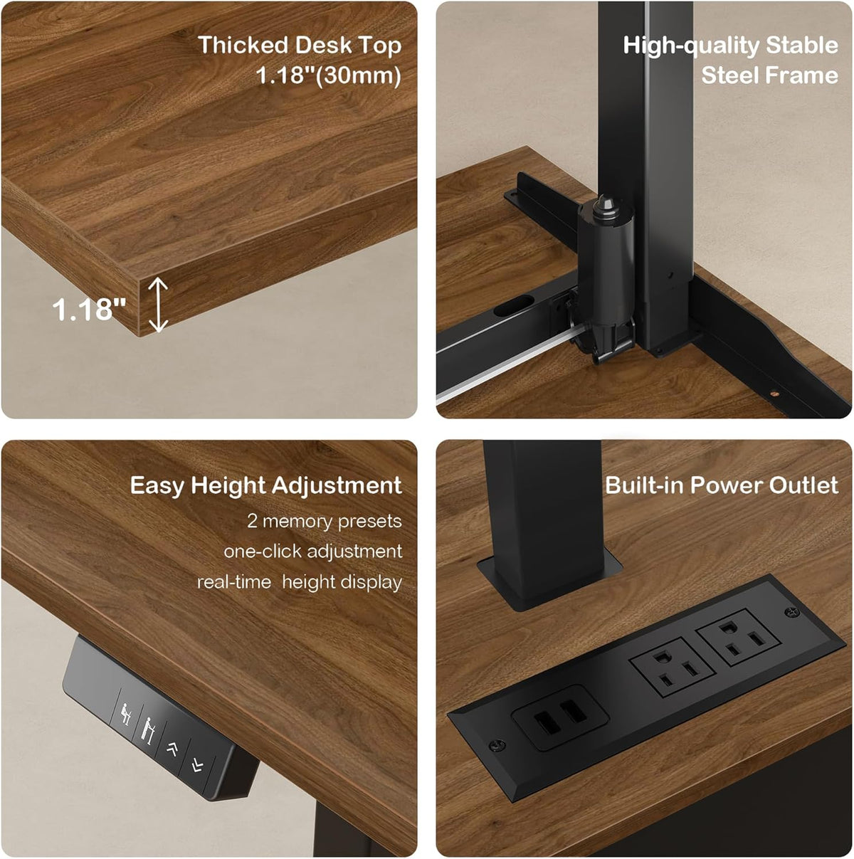 Home Office Furniture Set, 71" L Shaped Executive Standing Desk