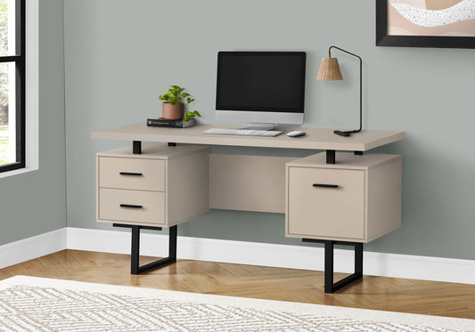 60" Computer Desk with Storage Drawers – Home Office Writing Desk