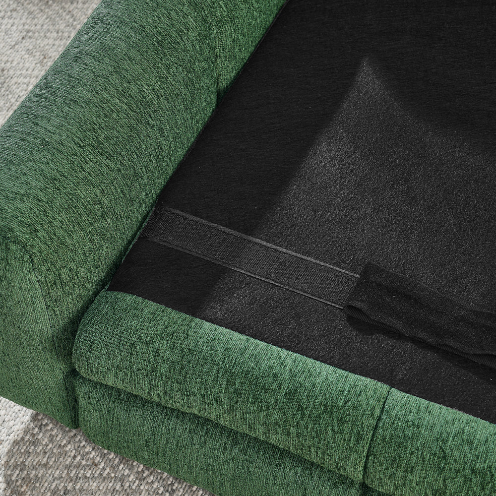 Large Dog Bed with Bolstered Sides – Olive Green