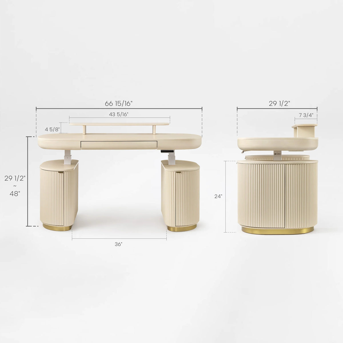 Opal Executive Office Desk (66"X29")
