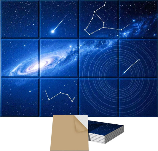 12 Pack Self-Adhesive Acoustic Wall Panels,48X36 In