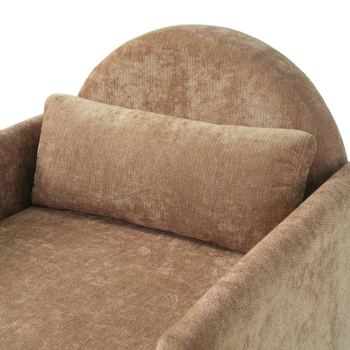Coffee Pet Friendly Accent Chair with Hidden Pet Nook - Acacia Wood