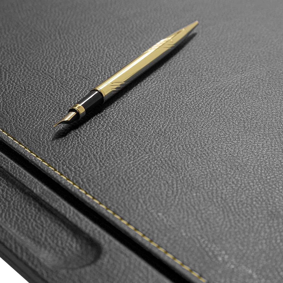 12-Piece Leather Desk Set — Desk Pad 23.2" X 15.4", Double Document Tray, Pen Holder — Desk Organizer Set for Home Office & Executive Desk Accessories