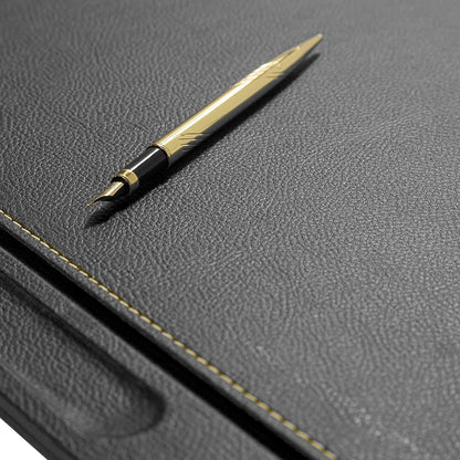 12-Piece Leather Desk Set — Desk Pad 23.2" X 15.4", Double Document Tray, Pen Holder — Desk Organizer Set for Home Office & Executive Desk Accessories