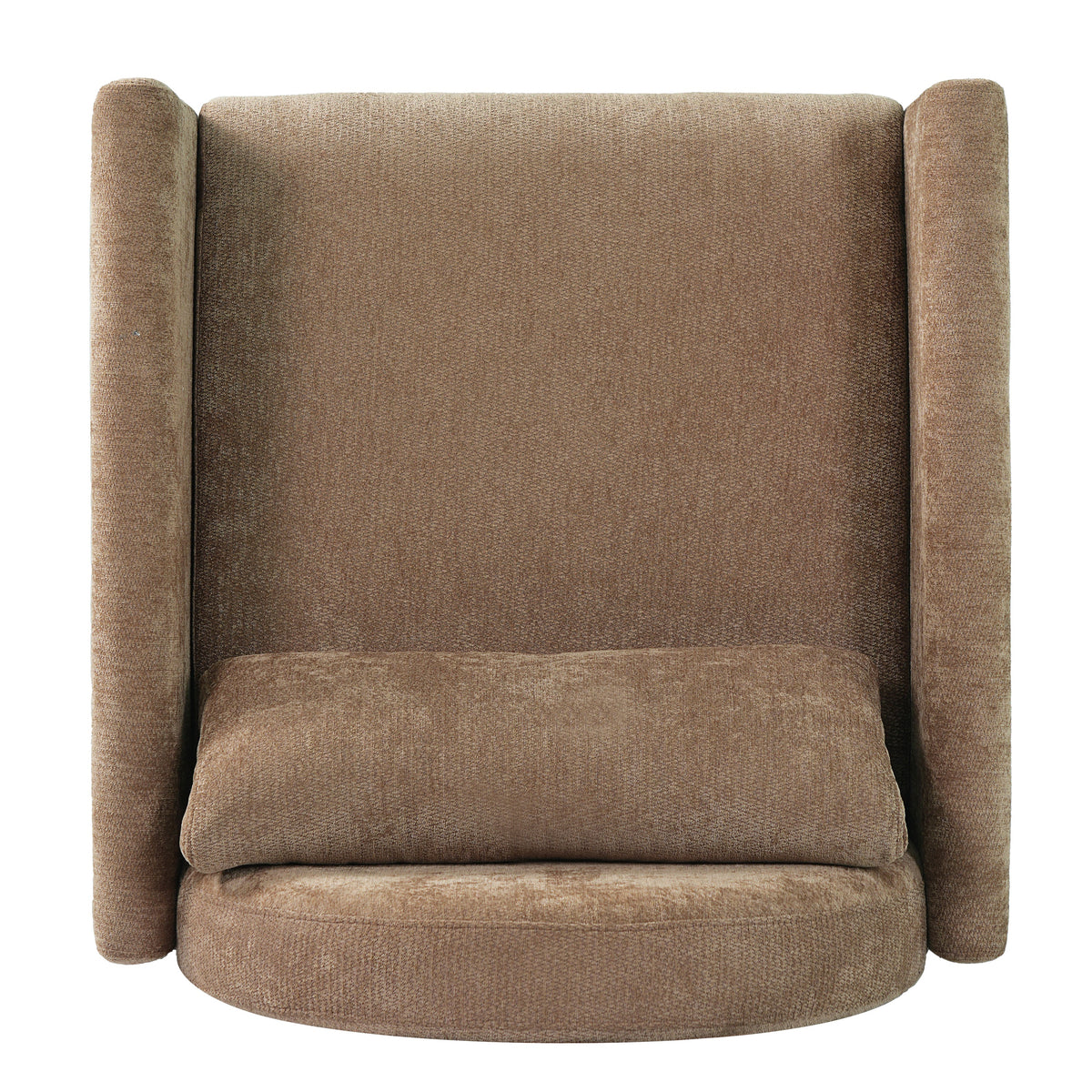 Coffee Pet Friendly Accent Chair with Hidden Pet Nook - Acacia Wood
