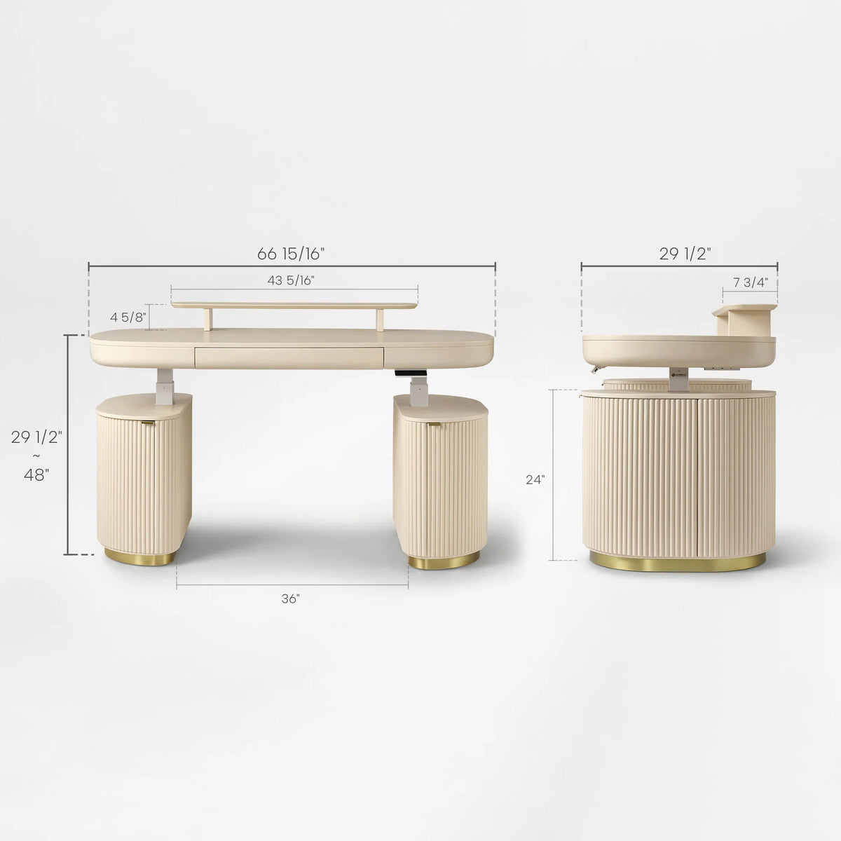 Opal Executive Office Desk (66"X29")