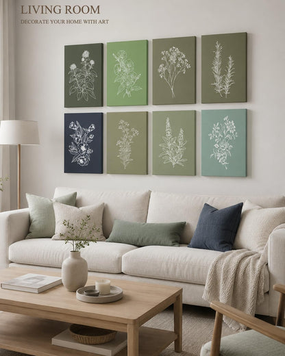 Acoustic Art Wall Panels, Sage Green, 48X32In