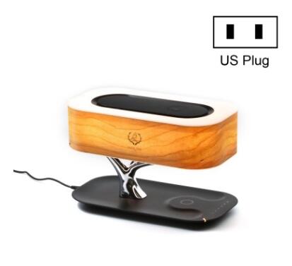 Tree-Style Dimmable Desk Lamp with Bluetooth Speaker & Wireless Charging
