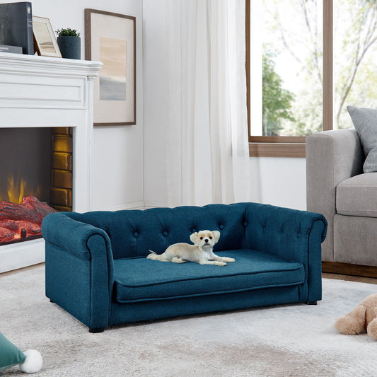 Modern Elegant Rectangle Pet Bed with Elevated Design - Multiple Colors