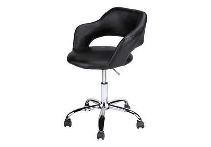 Adjustable Ergonomic Office Chair with Swivel and Armrests - Black