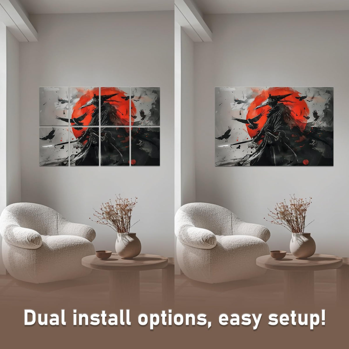 art Acoustic Panels Tiles Decorative Room Sound Proof Foam Absorbing Panels Noise Dampening Canceling Reducing Blocker for Walls (Dark Warrior, 48 * 32 In)