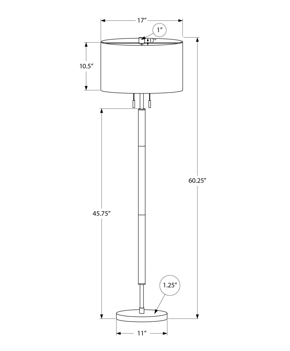 Contemporary Floor Lamp- Black