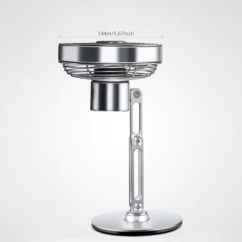Metal USB Charging Mini Fan 360 Degree Rotation Folding Outdoor Desktop Creative Fan Aluminum Fan 3 Speed Adjustable Desk Fan
