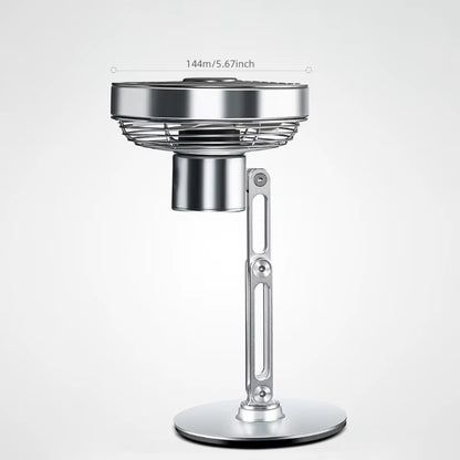 Metal USB Charging Mini Fan 360 Degree Rotation Folding Outdoor Desktop Creative Fan Aluminum Fan 3 Speed Adjustable Desk Fan