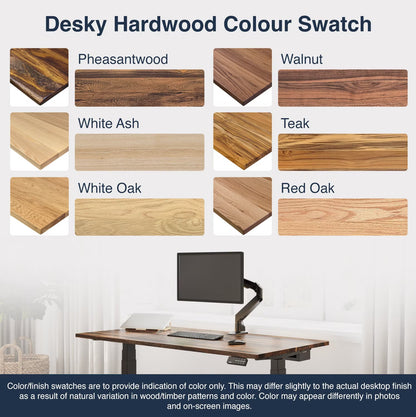 Dual Hardwood Sit Stand Desk - White Ash / 72 X 30 Inches / White