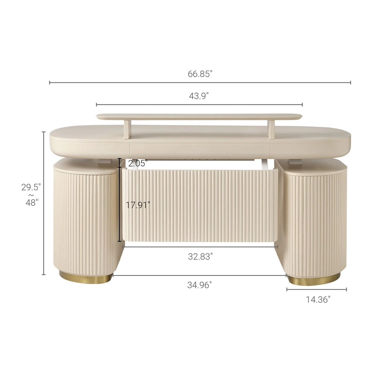 Opal Executive Office Desk (66"X29")