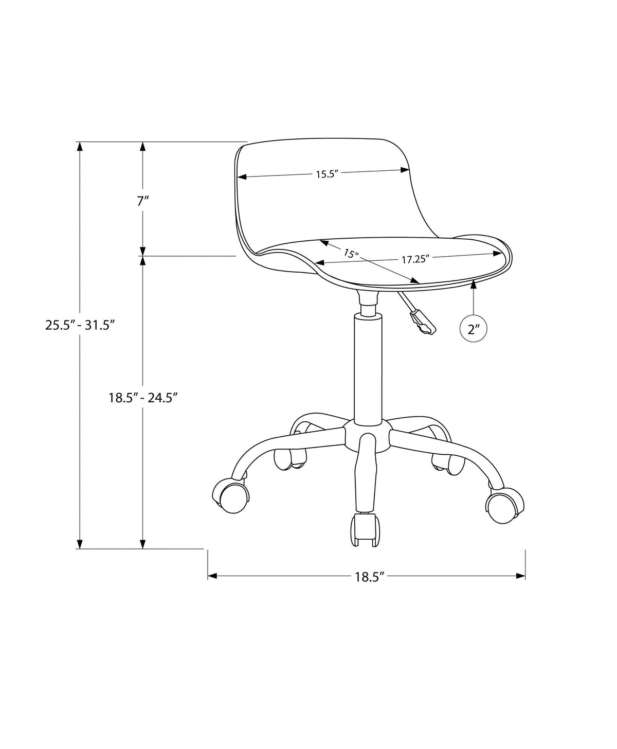 Ergonomic Faux Leather Office Chair with Adjustable Height & Swivel Base