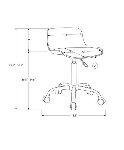 Ergonomic Faux Leather Office Chair with Adjustable Height & Swivel Base
