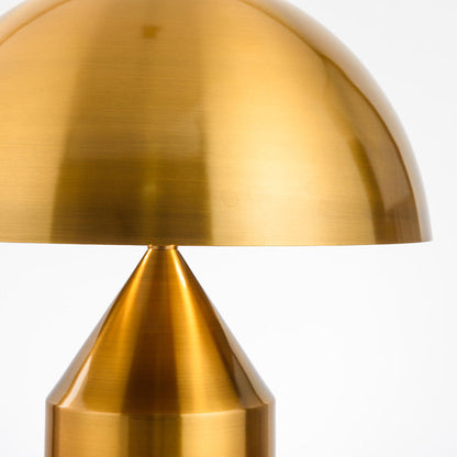 Modern Mushroom Table Lamp with Semi-Circular Metal Shade