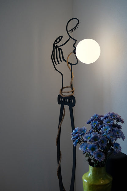 Aveline Muse Sculptural Globe Floor Lamp
