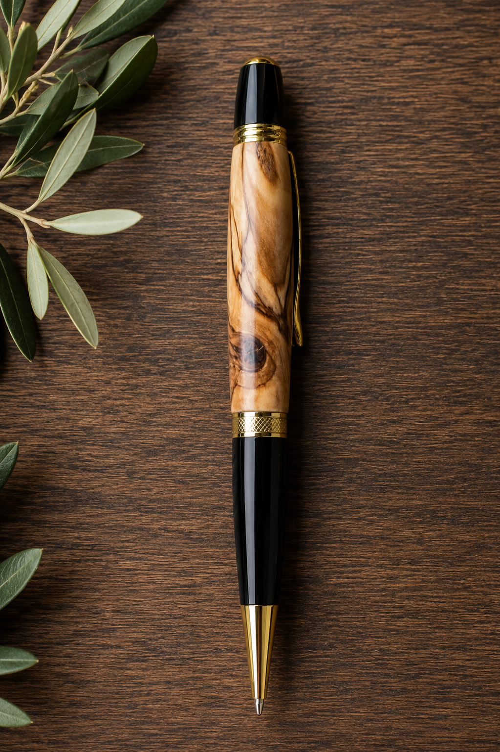 HARZO Handcrafted Bethlehem Olivewood Ballpoint Pen