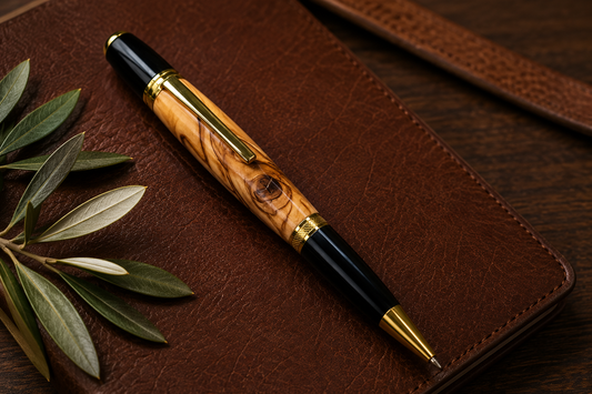 HARZO Handcrafted Bethlehem Olivewood Ballpoint Pen