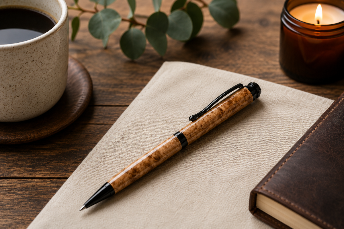 Handcrafted Maple Burl Wood Pen