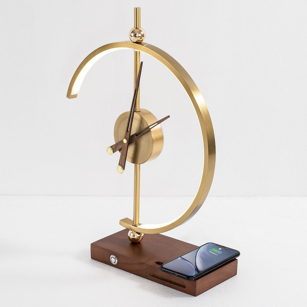 Nagoya Wireless Charging Desk Lamp with Clock