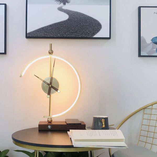 Nagoya Wireless Charging Desk Lamp with Clock