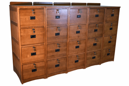 Mission Solid Oak 4 Drawer File Cabinet - Michaels Cherry