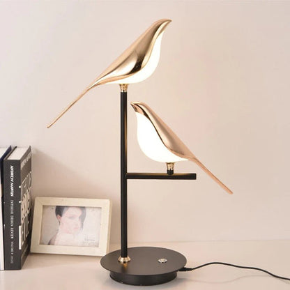 Modern Gold Bird LED Table Lamp
