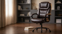 Office Chair Big and Tall 500Lbs Ergonomic Computer Chair High Back PU Leather Wide Seat Desk Chair with Lumbar Support Arms Executive Task Chair for Hone Office,Brown — Lifestyle