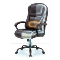 Office Chair Big and Tall 500Lbs Ergonomic Computer Chair High Back PU Leather Wide Seat Desk Chair with Lumbar Support Arms Executive Task Chair for Hone Office,Brown — How It Works