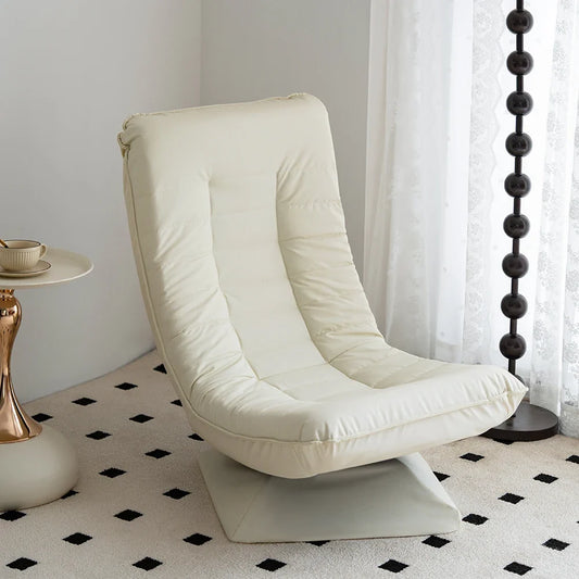 360° Swivel Floor Lounge Chair with Cushioned Seat