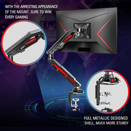 Mechanical Spring Gaming Monitor Arm – Fits Screens up to 32"