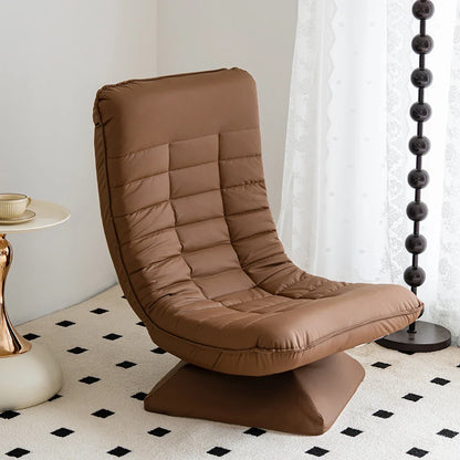 360° Swivel Floor Lounge Chair with Cushioned Seat