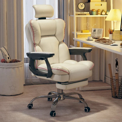 High-Back PU Leather Gaming Chair with Adjustable Height