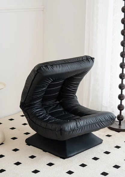 360° Swivel Floor Lounge Chair with Cushioned Seat