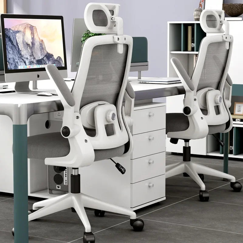 High-Back Mesh Office Chair with Lumbar Support & Adjustable Height