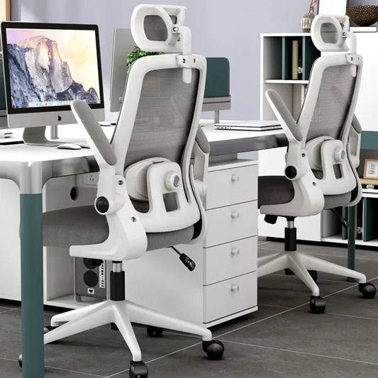 High-Back Mesh Office Chair with Lumbar Support & Adjustable Height