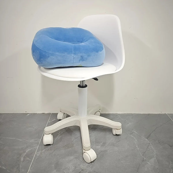Adjustable Rolling Stool with Backrest – 360° Swivel, 300 lb Capacity