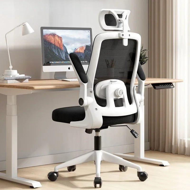 High-Back Mesh Office Chair with Lumbar Support & Adjustable Height